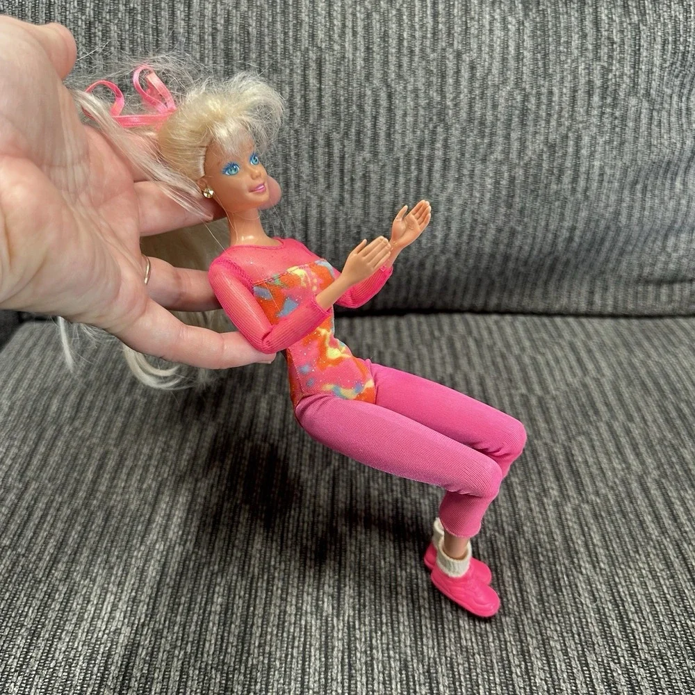 Vintage 1993 Mattel Gymnastics Gymnast Barbie Doll Outfit Shoes